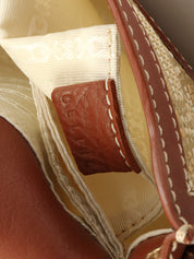 マカダムパターンワンショルダーバッグ カーキ/ブラウン