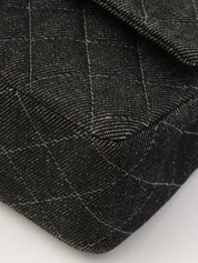Around 1998 Made Denim Classic Flap Chain Bag 25cm Black