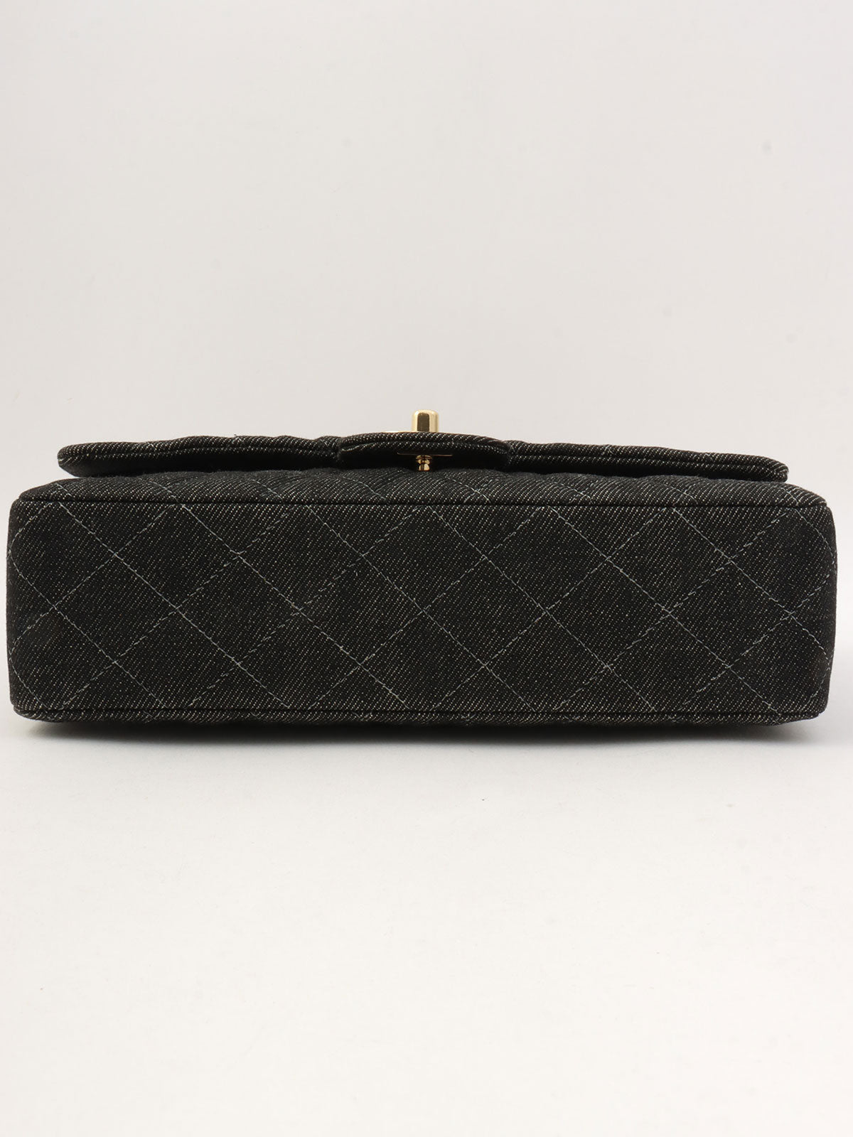 Around 1998 Made Denim Classic Flap Chain Bag 25cm Black