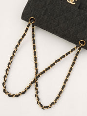 Around 1998 Made Denim Classic Flap Chain Bag 25cm Black