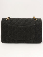 Around 1998 Made Denim Classic Flap Chain Bag 25cm Black