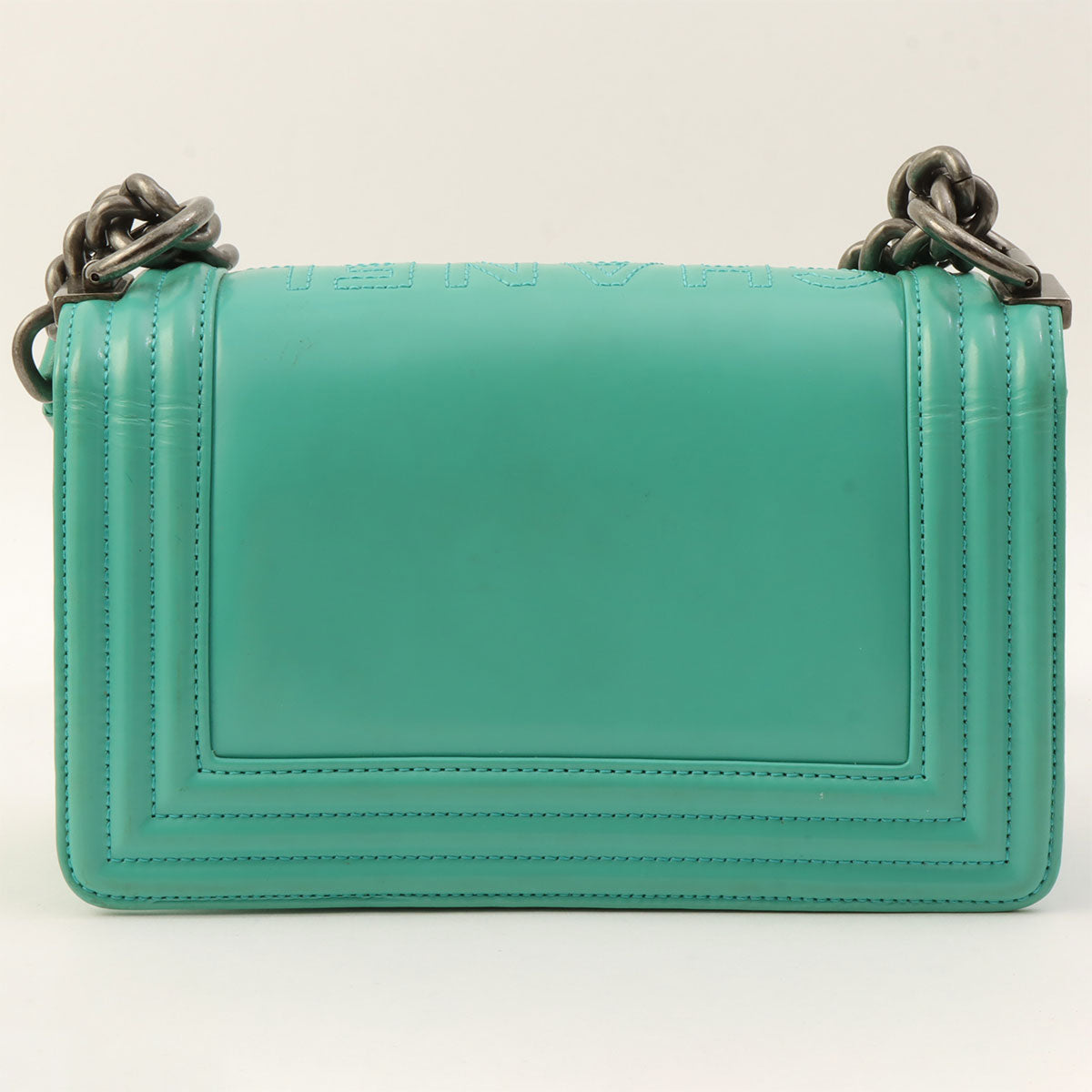 Around 2015 Boy Chanel Chain Shoulder Bag, Emerald Green