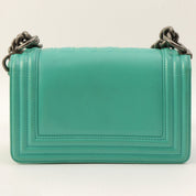 Around 2015 Boy Chanel Chain Shoulder Bag, Emerald Green