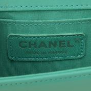 Around 2015 Boy Chanel Chain Shoulder Bag, Emerald Green