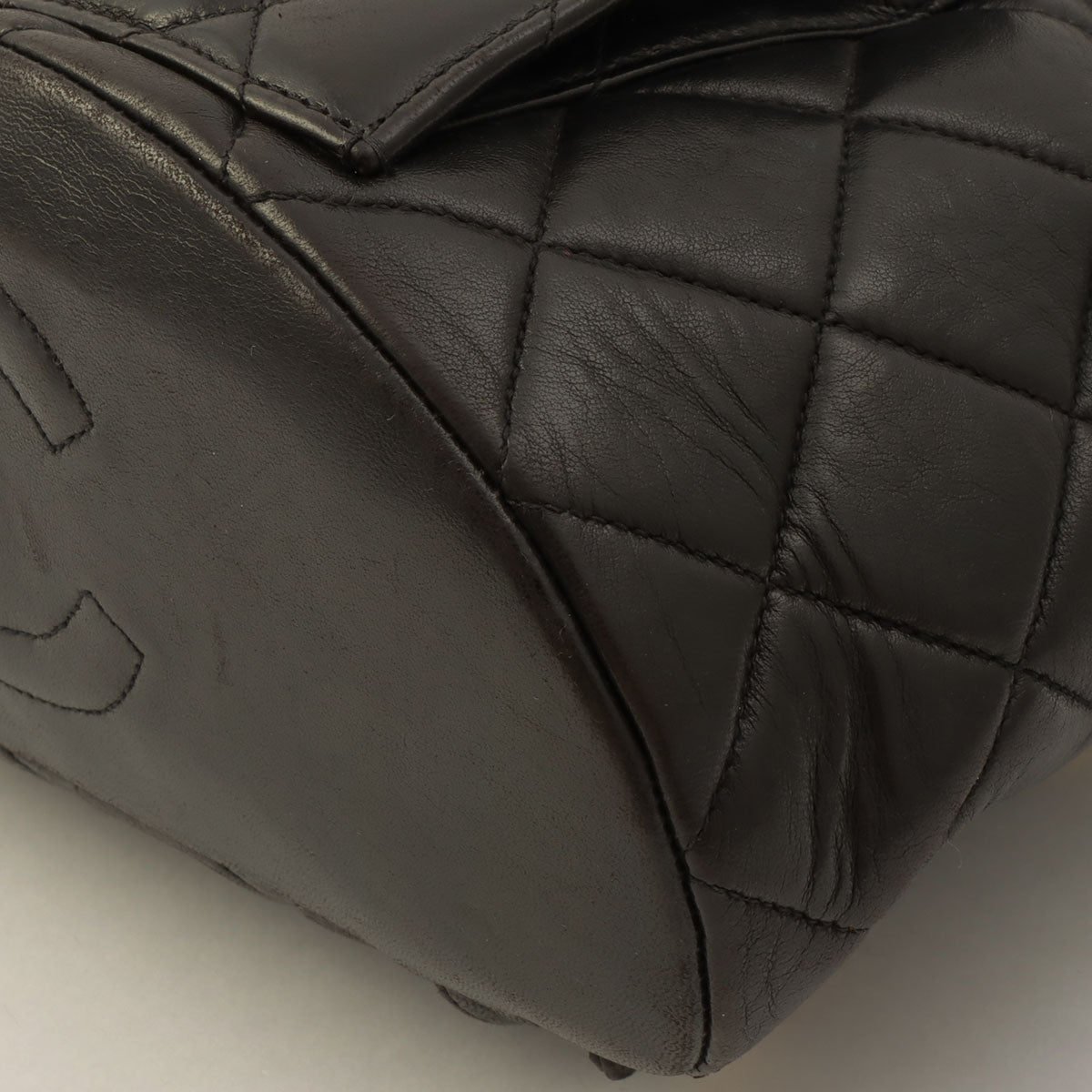 Matelassé Stitch CC Turn-Lock Backpack Black