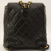 Matelassé Stitch CC Turn-Lock Backpack Black