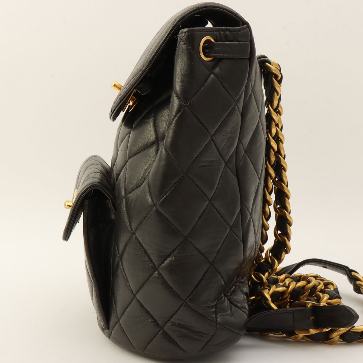 Matelassé Stitch CC Turn-Lock Backpack Black