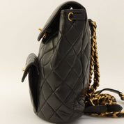 Matelassé Stitch CC Turn-Lock Backpack Black
