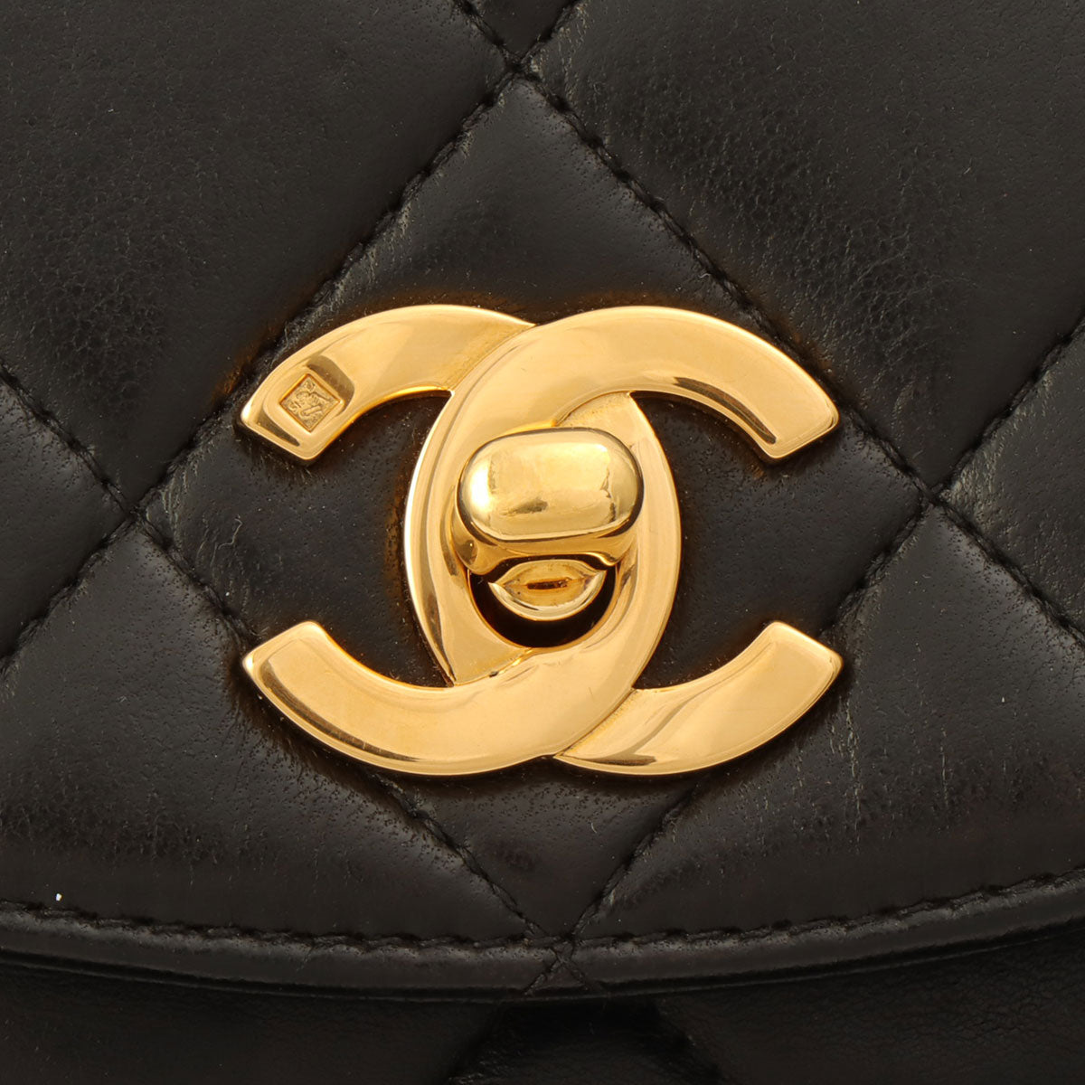 Matelassé Stitch CC Turn-Lock Backpack Black