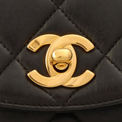 Matelassé Stitch CC Turn-Lock Backpack Black