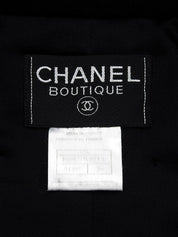 1997年製 カシミアCCマークボタンロングコート ブラック #36