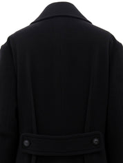 1997年羊绒CC标志纽扣长款黑色大衣