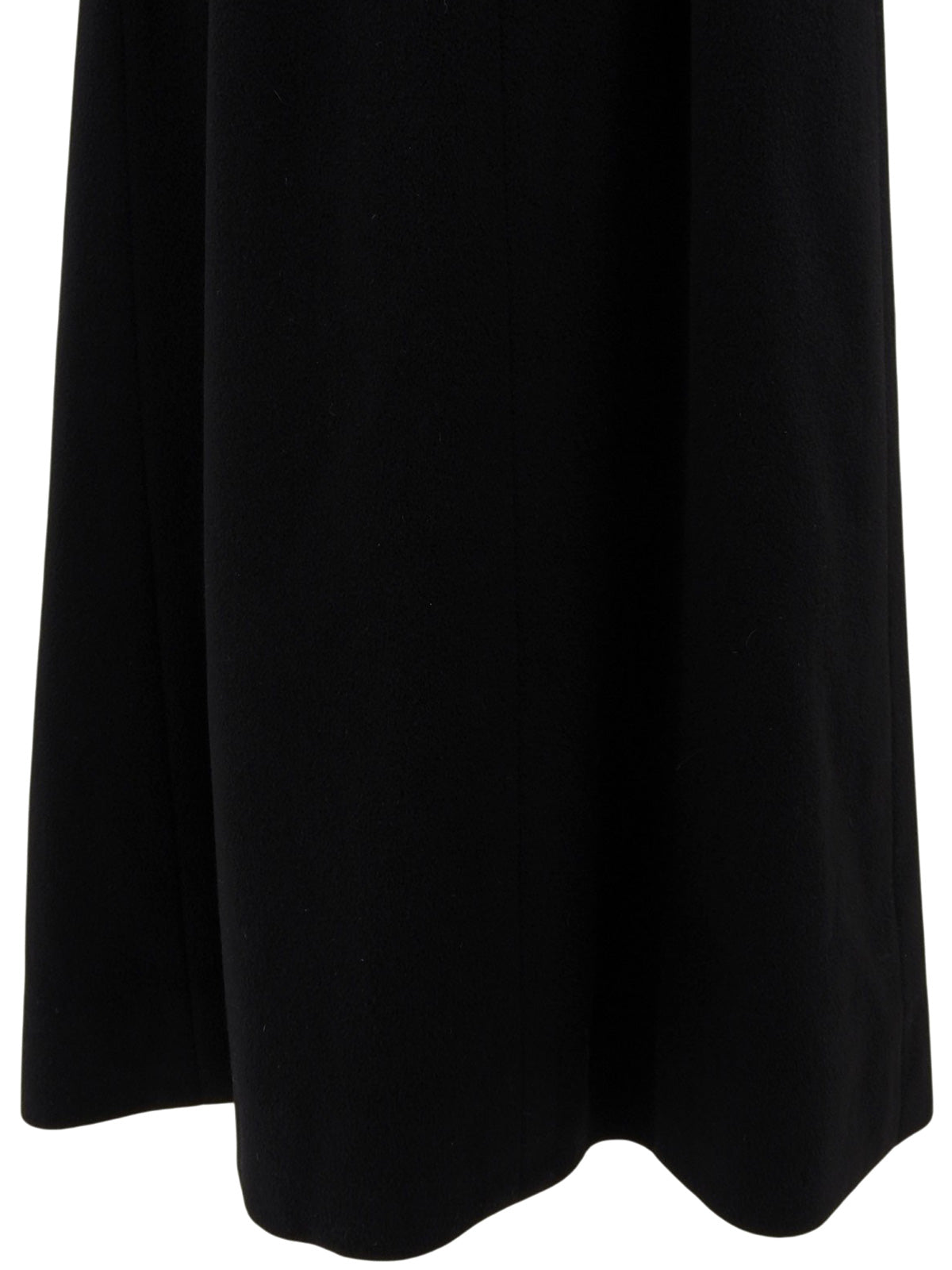 1997年羊绒CC标志纽扣长款黑色大衣