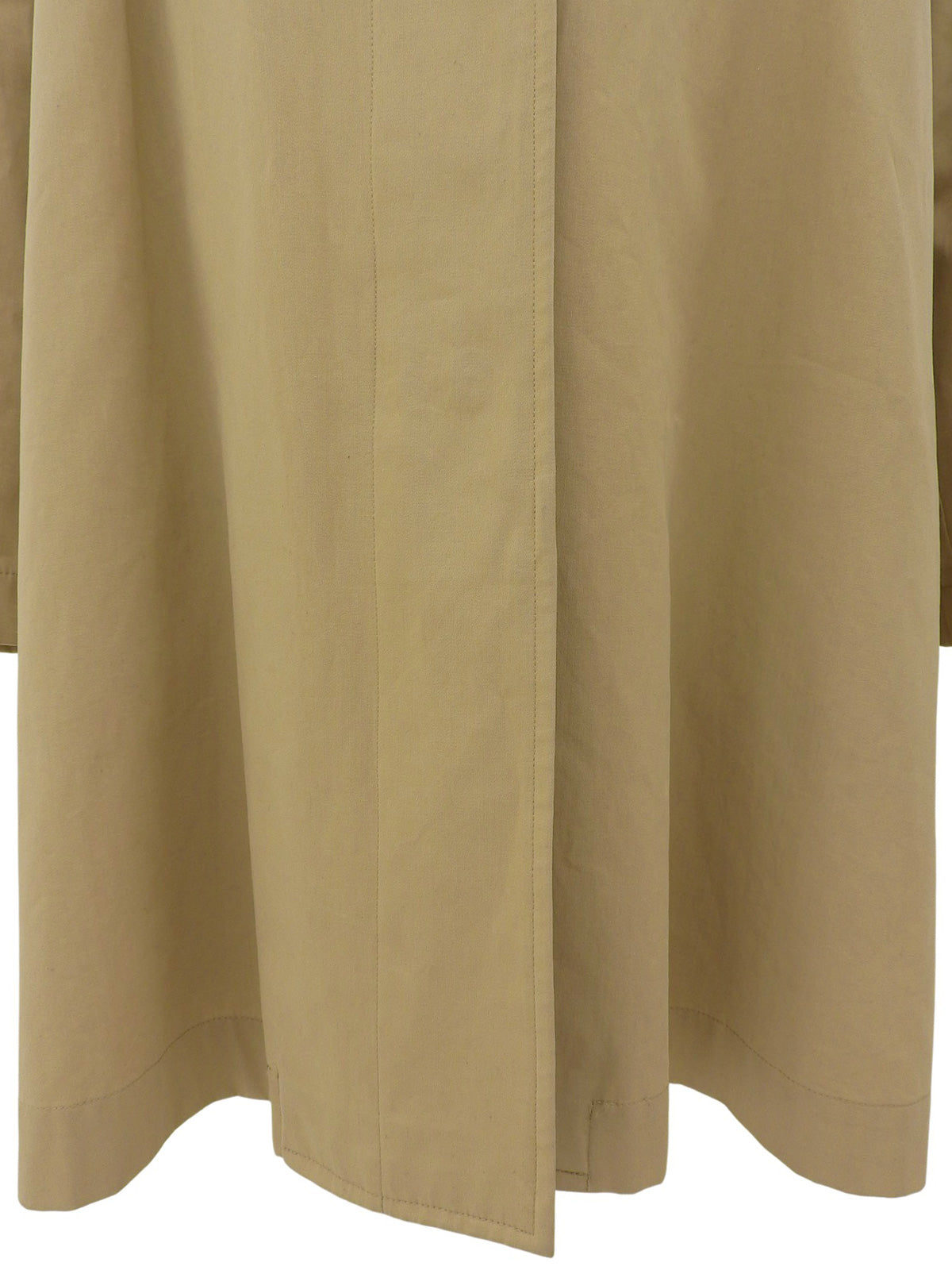 ノバチェックライニングロゴボタンフーデッドコート ベージュ