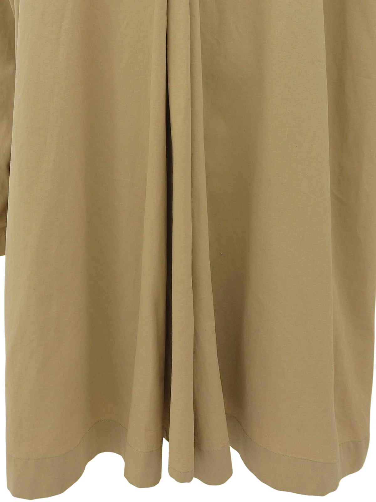 ノバチェックライニングロゴボタンフーデッドコート ベージュ