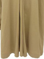 ノバチェックライニングロゴボタンフーデッドコート ベージュ