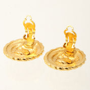 Round CC Mark Earrings Gold