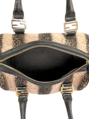 スパンコールミニボストンバッグ ブラック/マルチ