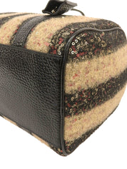 スパンコールミニボストンバッグ ブラック/マルチ