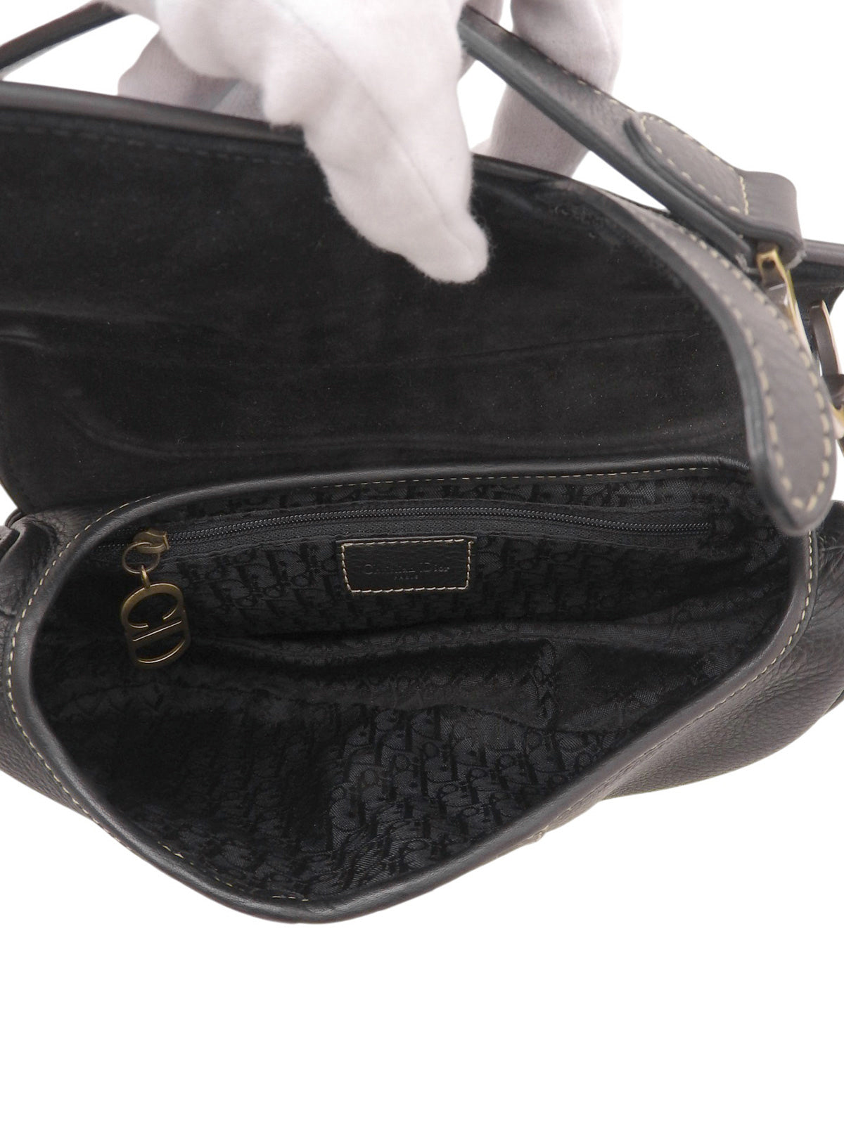 レザーサドルバッグ ブラック