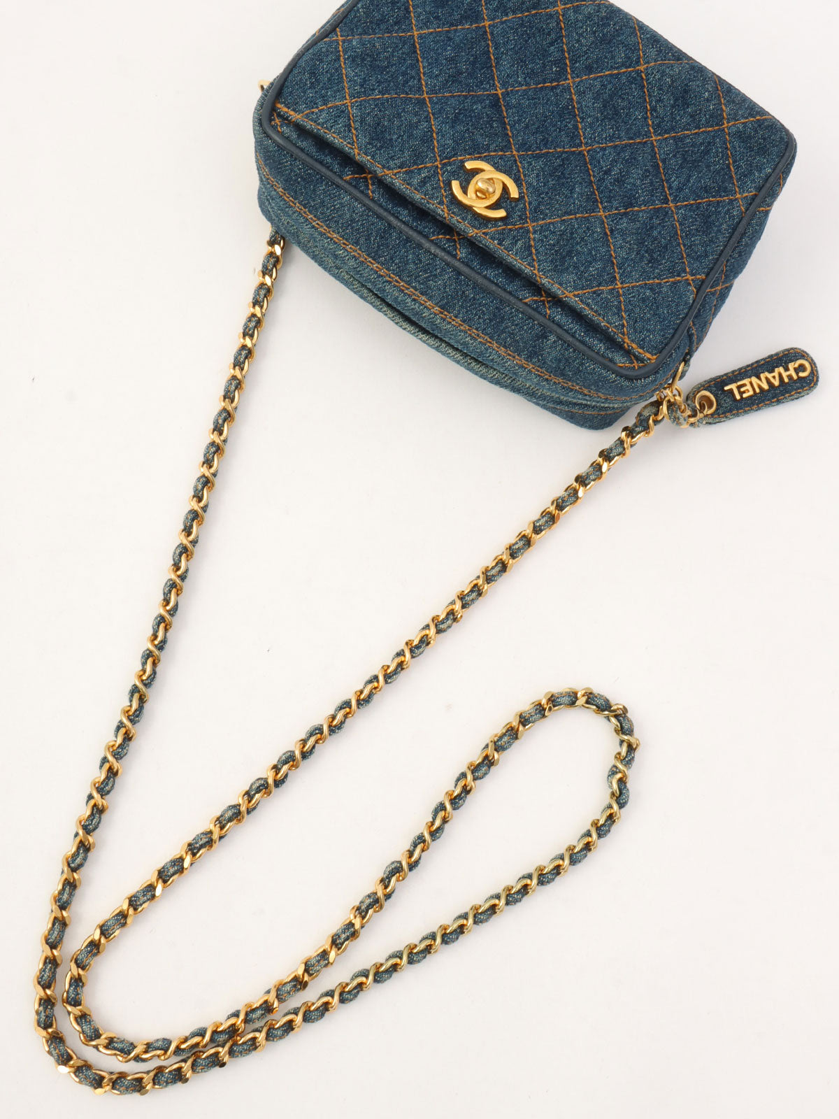 1997年頃製 デニムCCターンロックチェーンショルダーバッグ インディゴ