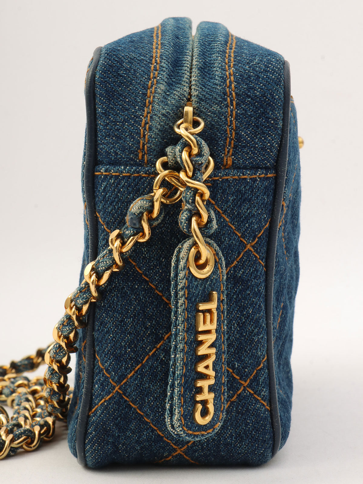 1997年頃製 デニムCCターンロックチェーンショルダーバッグ インディゴ