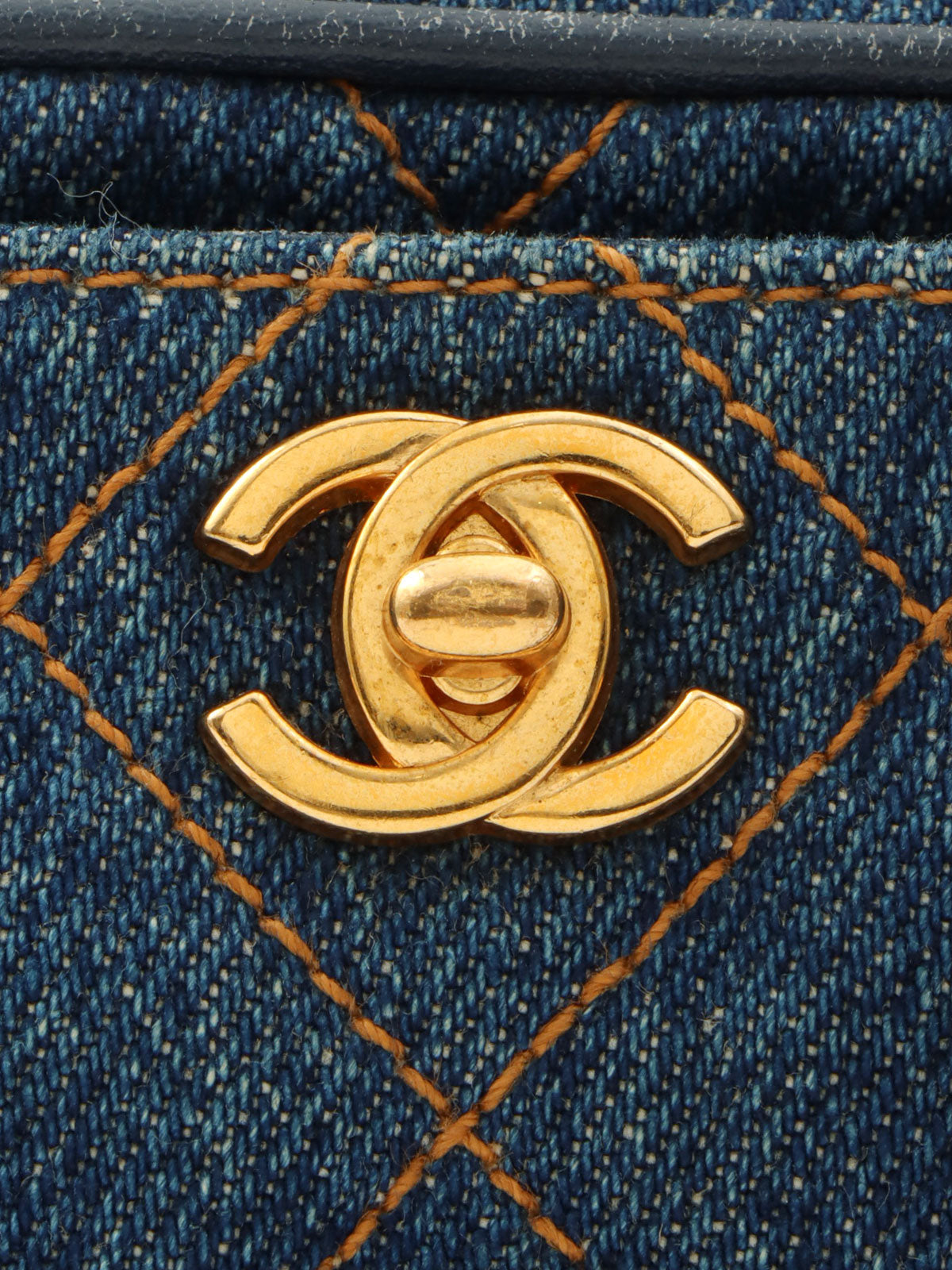 1997年頃製 デニムCCターンロックチェーンショルダーバッグ インディゴ