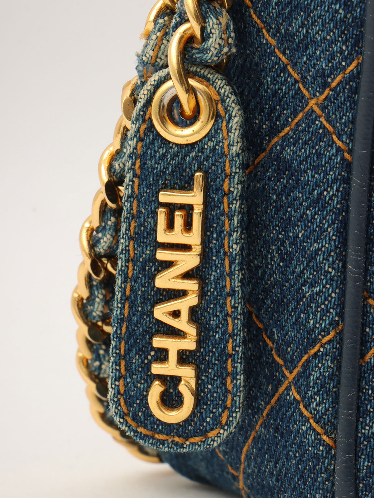 1997年頃製 デニムCCターンロックチェーンショルダーバッグ インディゴ