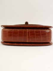 クロコダイルバンブー2wayバッグミニ ブラウン