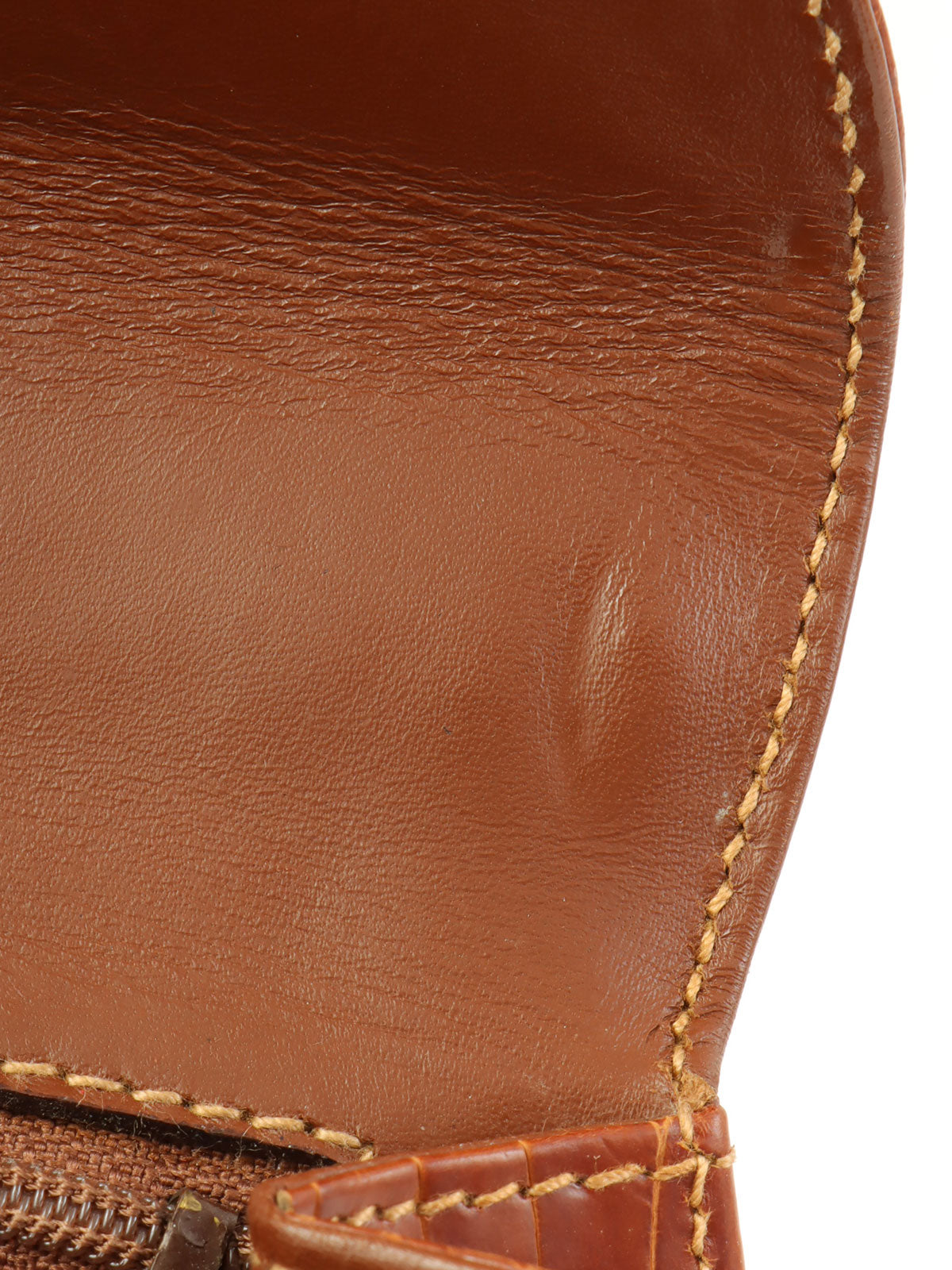 クロコダイルバンブー2wayバッグミニ ブラウン