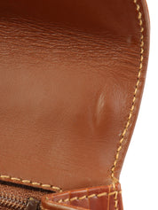 クロコダイルバンブー2wayバッグミニ ブラウン