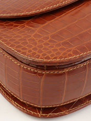 クロコダイルバンブー2wayバッグミニ ブラウン