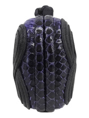 Knot design clutch bag, purple/black