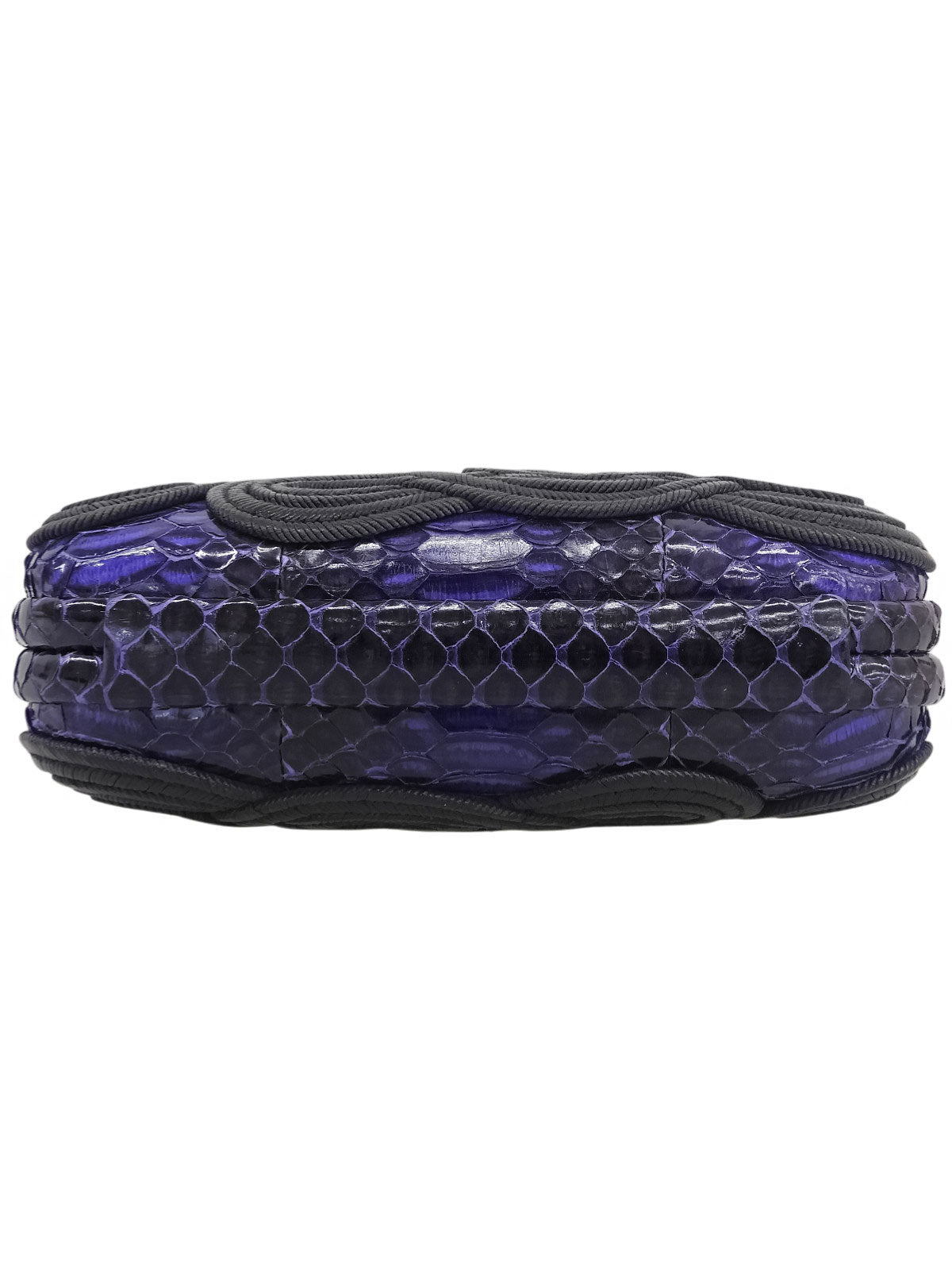 Knot design clutch bag, purple/black