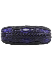 Knot design clutch bag, purple/black