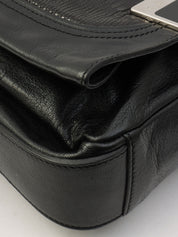 リザードエンボス2wayバッグ ブラック