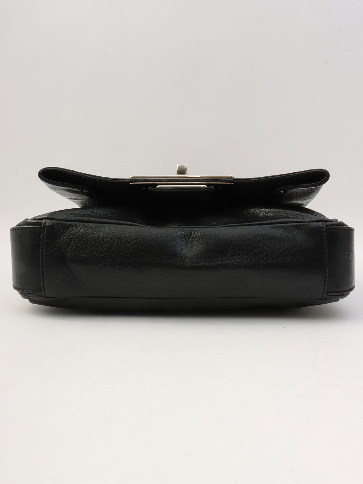 Lizard Embossed 2-Way Bag - Black