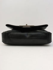 Lizard Embossed 2-Way Bag - Black