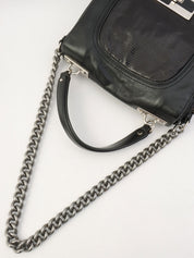 リザードエンボス2wayバッグ ブラック