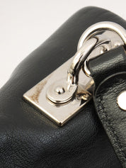 Lizard Embossed 2-Way Bag - Black