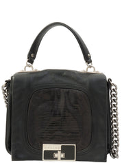 リザードエンボス2wayバッグ ブラック