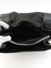 リザードエンボス2wayバッグ ブラック