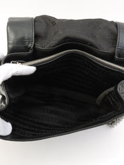 リザードエンボス2wayバッグ ブラック