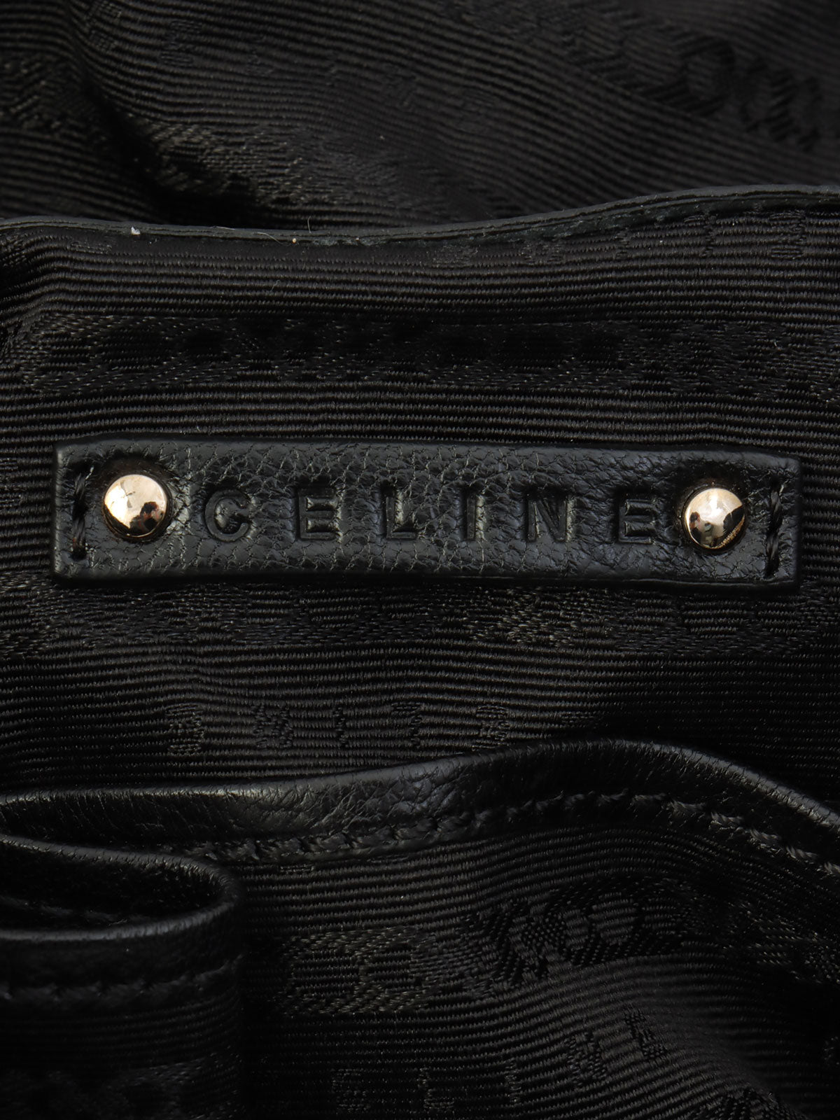 Lizard Embossed 2-Way Bag - Black