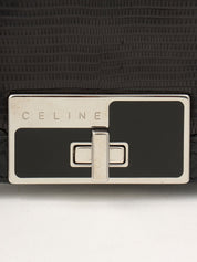 リザードエンボス2wayバッグ ブラック