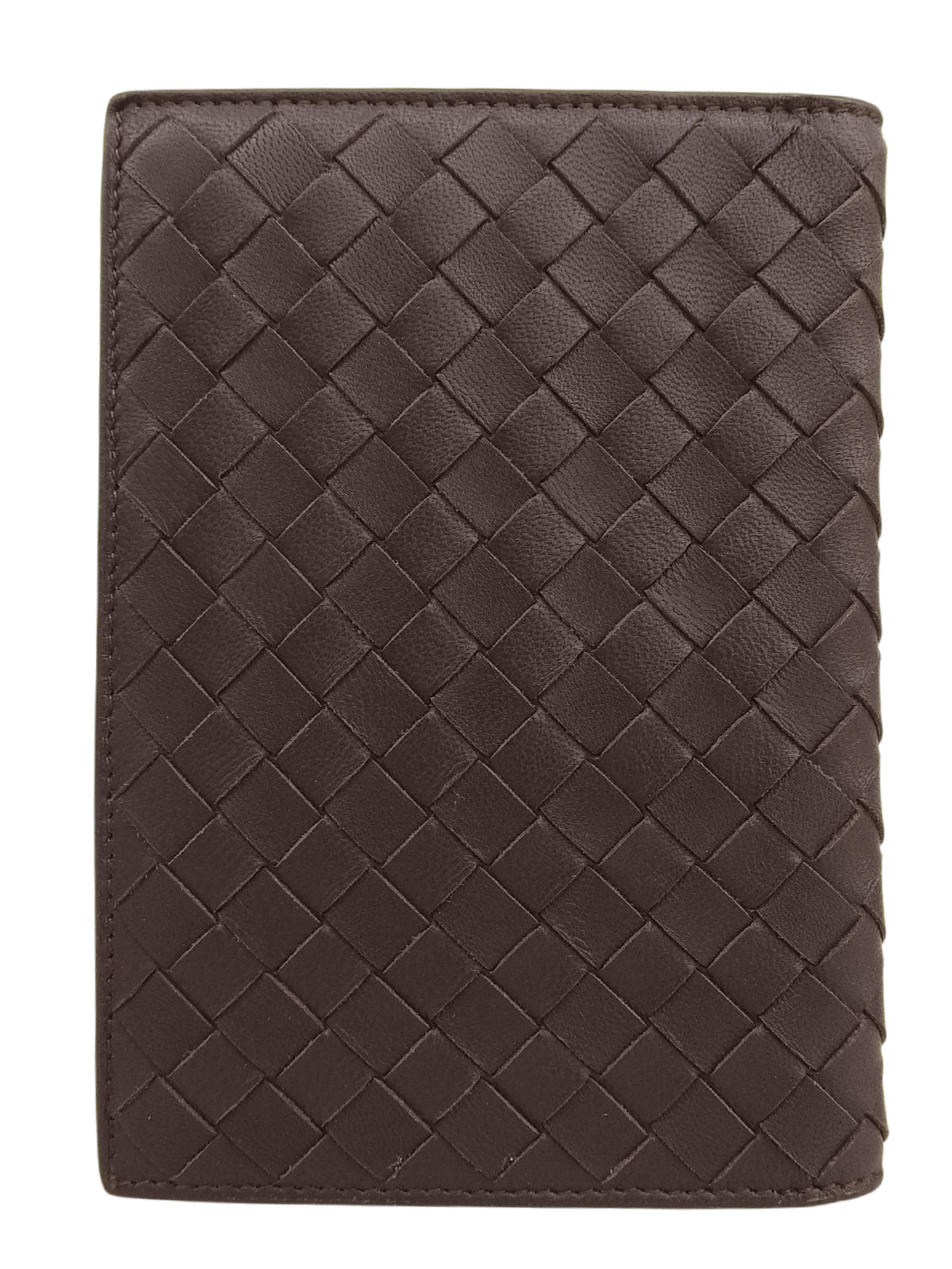 Intrecciato Notebook Cover Dark Brown