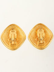 CC Mark Arabesque Motif Earrings Gold