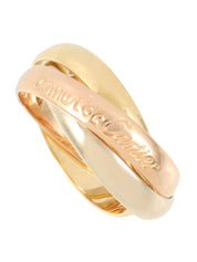 18K黄金/玫瑰金/白金三位一体戒指