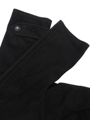 カシミアCCマークボタンロングコート #42 ブラック