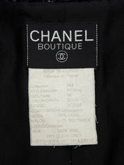 1994年製 ツイードCCマークボタンジャケット ブラック/ホワイト #36